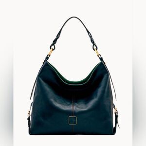 Dooney & Bourke Florentine Leather Twist Sac Shoulder Bag Teal